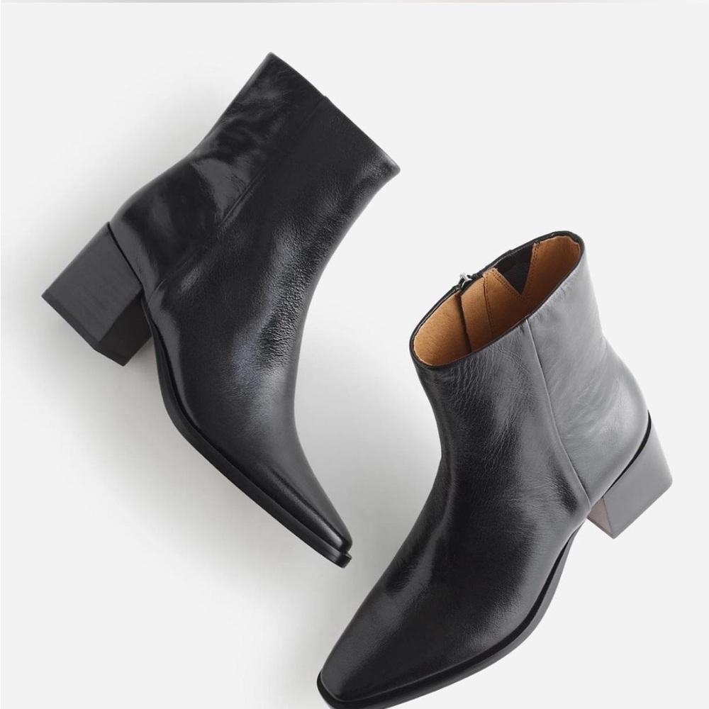 Madewell Black Leather Ankle Boots - Size 7